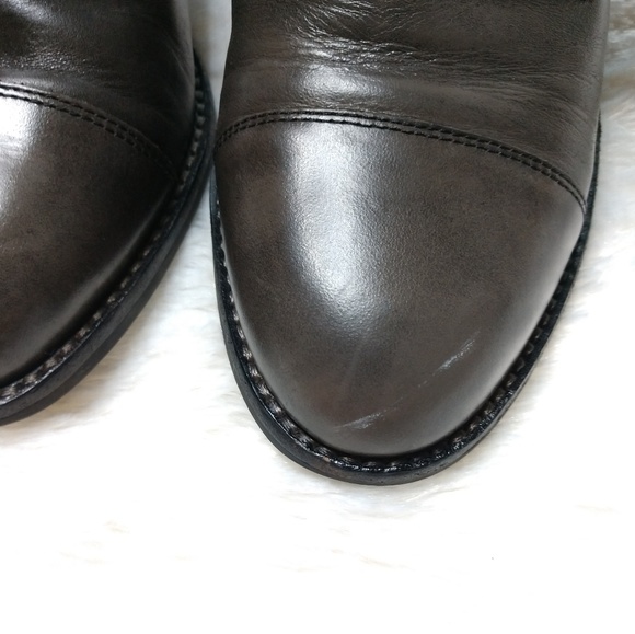 Cole Haan Nike Air Grey Leather Combat Boots - Picture 7 of 7